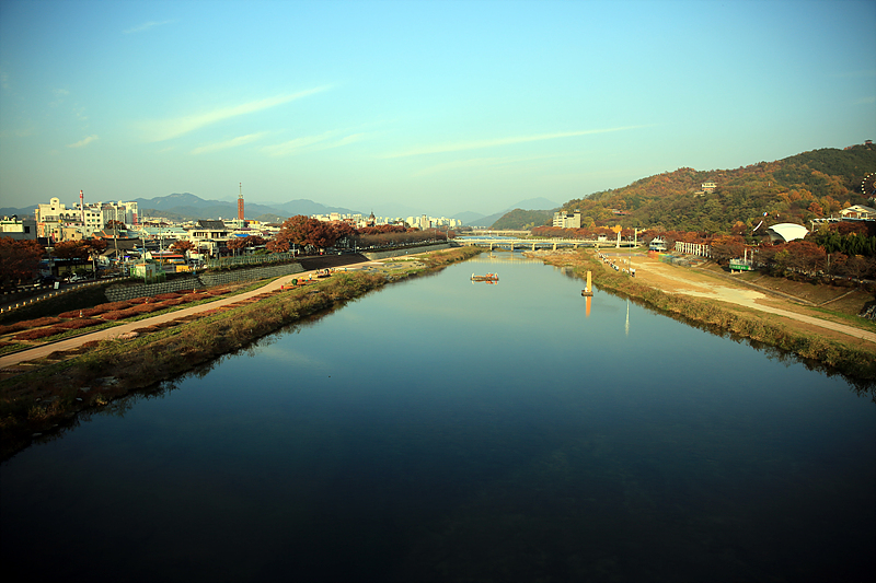 승월교에서 바라본 요천