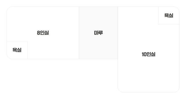 대동관 : 8인실+욕실 마루 10인실+욕실