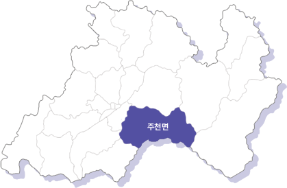 주천면 지도상 위치